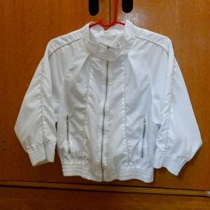 Charlotte Russe White Track Jacket (M)